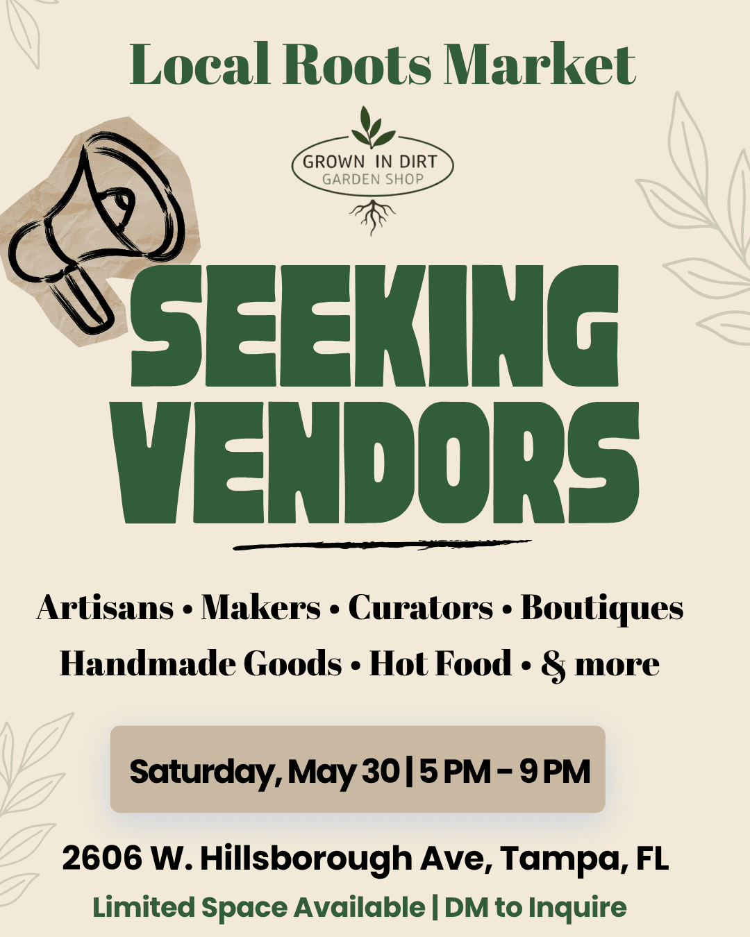 Seeking Vendors Flyer