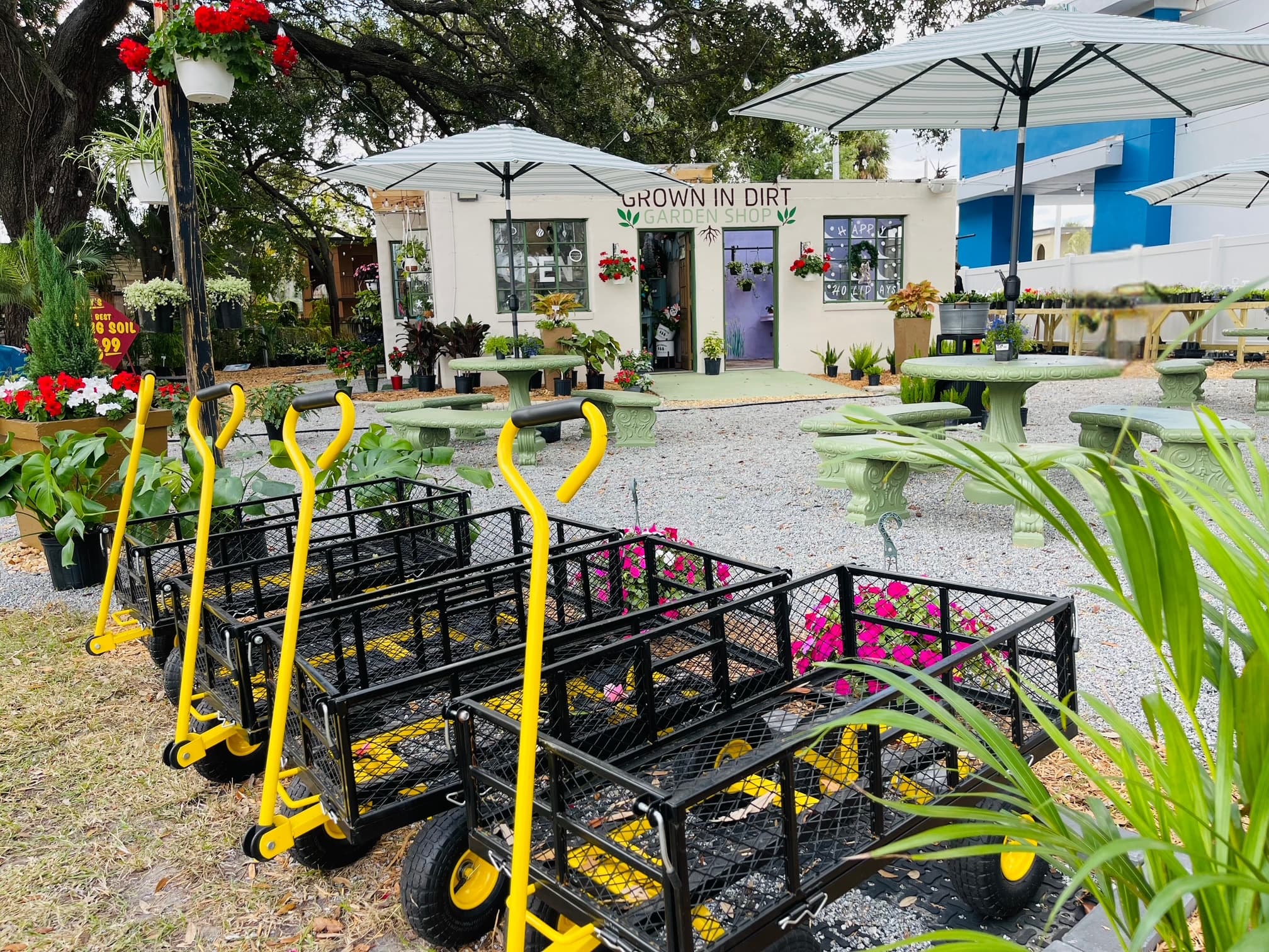 Main view of the Grown In Dirt Garden Shop